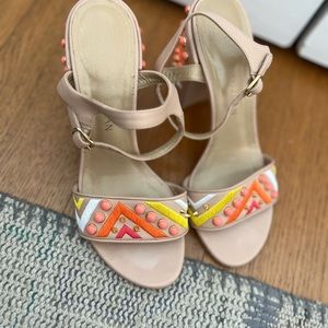 Stuart Weitzman colorful beaded sandals